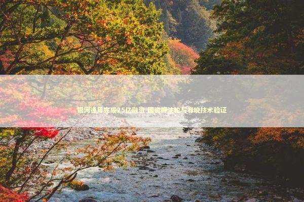 银河通用完成25亿融资 国资押注轮与春晚技术验证 新闻