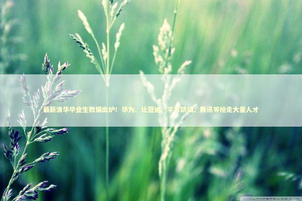 最新清华毕业生数据出炉!华为、比亚迪、字节跳动、腾讯等抢走大量人才 最新清华毕业生数据出炉!华为、比亚迪、字节跳动、腾讯等抢走大量人才 新闻