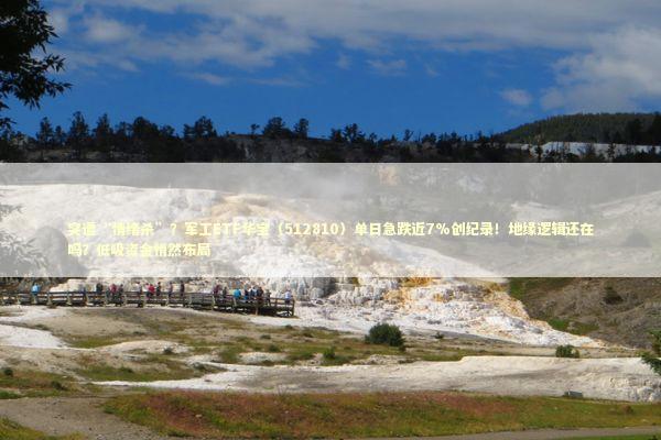 突遭“情绪杀”？军工ETF华宝（512810）单日急跌近7%创纪录！地缘逻辑还在吗？低吸资金悄然布局