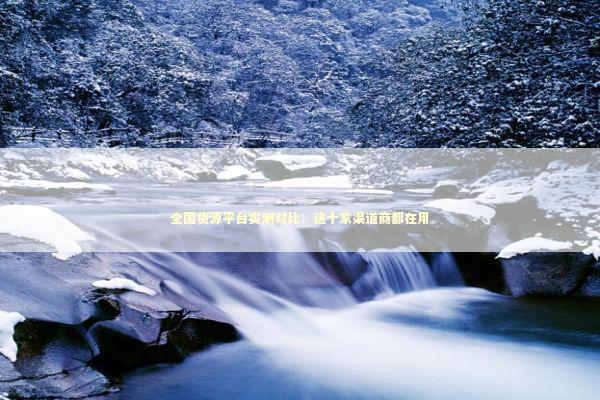 全国货源平台实测对比：这十家渠道商都在用 企业服务